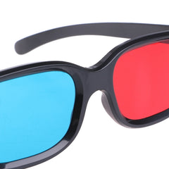 10pcs 3D Glasses Universal Black Frame Red Blue Cyan Anaglyph 3D Glasses 0.2mm For Movie Game DVD