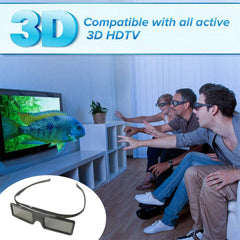 Bluetooth Active Shutter 3D Glasses Universal for Samsung Sony and Epson 5200 Projector, 5200