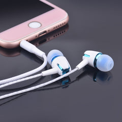 3.5mm Wired Earphone Earbuds Stereo Sound Metal Bass Headset with Mic for Smart Phone