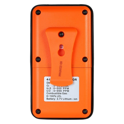 SMART SENSOR ST8900 4 in 1 Toxic Gas CO Carbon Monoxide Detector Hydrogen Sulfide H2S Oxygen Combustible Gas Test LCD Display Monitor, Sound Light Vibration Alarm