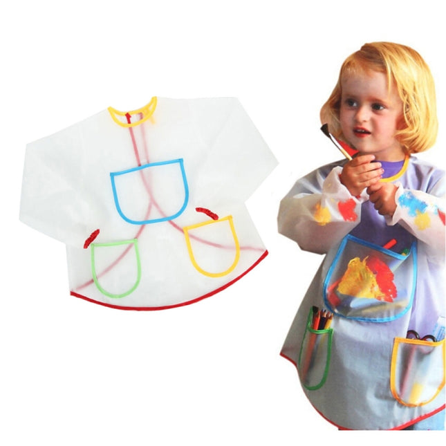 Drawing Waterproof Anti-dirty Transparent Apron for Children, Transparent Apron