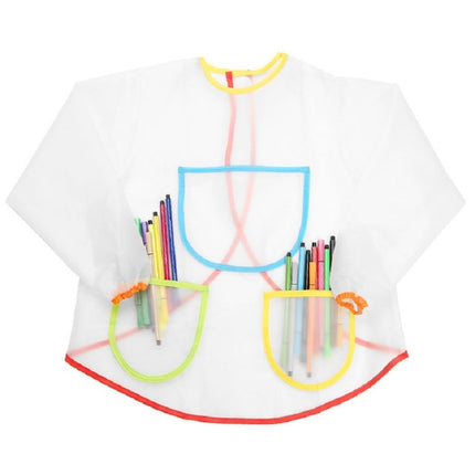 Drawing Waterproof Anti-dirty Transparent Apron for Children, Transparent Apron