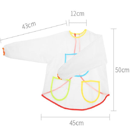 Drawing Waterproof Anti-dirty Transparent Apron for Children, Transparent Apron