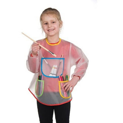 Drawing Waterproof Anti-dirty Transparent Apron for Children, Transparent Apron