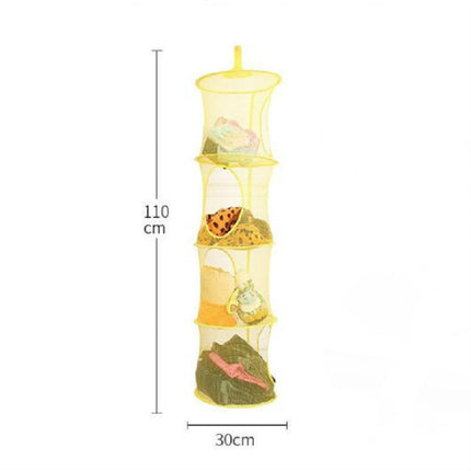 Foldable and Ventilated Four Box Toy Storage and Drying Basket