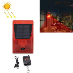 129dB Solar Alarm Light Human Body Induction Remote Control Alarm Farm Anti-theft Drive Object Sound and Light Alarm Light, N911E English, N911C English