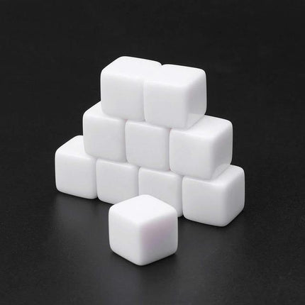 12 PCS Blank Acrylic Dice Party Family Fun Games Children Toys, 12 PCS Blank Dice
