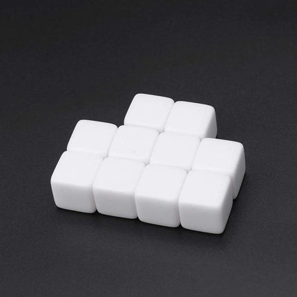 12 PCS Blank Acrylic Dice Party Family Fun Games Children Toys, 12 PCS Blank Dice