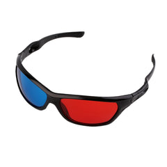 2 PCS Universal 3D Plastic Glasses Black Frame 3D Visoin Glass For Dimensional Anaglyph Movie Game DVD Video, 2 PCS Universal