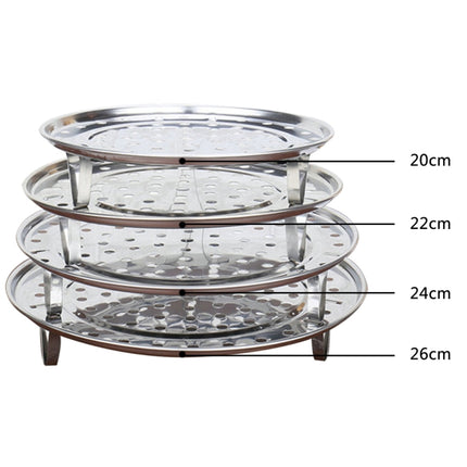 Multifunctional Waterproof Shelf Steaming Tray Stainless Steel Steaming Grid Cage Steaming Sheet Steaming Rack, 20cm, 22cm, 24cm, 26cm