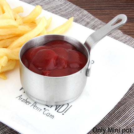 Stainless Steel Sauce Handle Mini Pot Cooking Tools, S, L