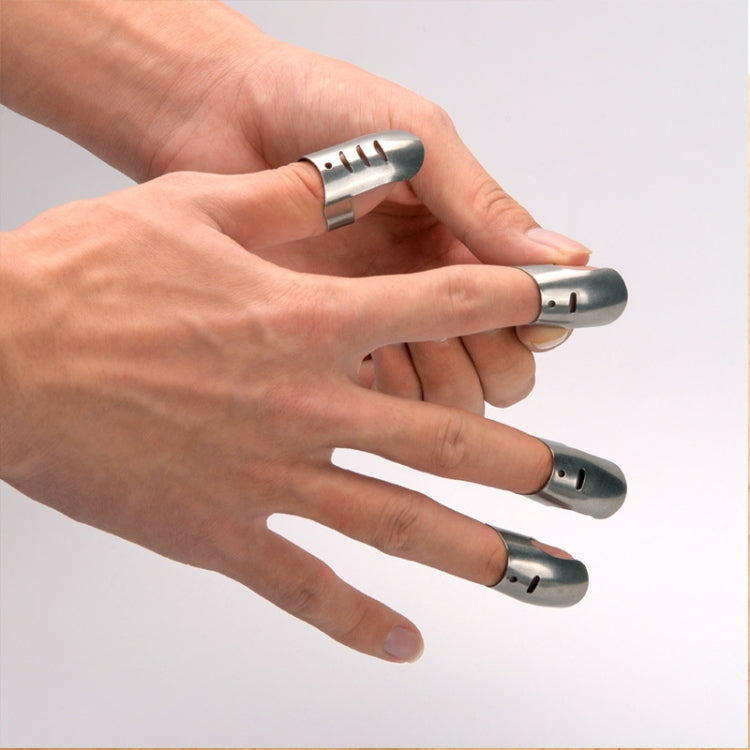 4 PCS / Set Adjustable Stainless Steel Finger Hand Guard Finger Protector Knife Slice Chop Safe Cooking Tools, 4 PCS / Set Finger Protector