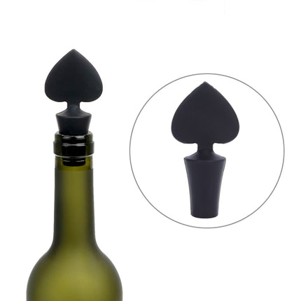 Silicone Wine Stopper Poker Series Wine Stopper, 12 PCS Peach Heart Shape, 12 PCS Poker Shape, 12 PCS Black Plum Shape, 12 PCS Red Square Shape