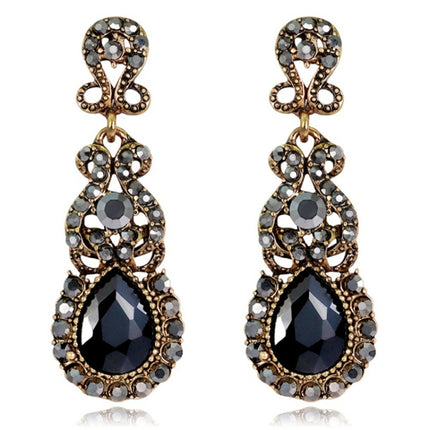Classic Drop Earrings Exaggerated Atmospheric Alloy Stud Earrings, Black, Red, Yellow