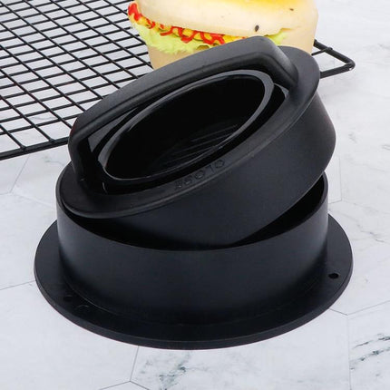LsCook Hamburger Meat Press Tool Patty Maker Mold Cutlet, 2PCS Black