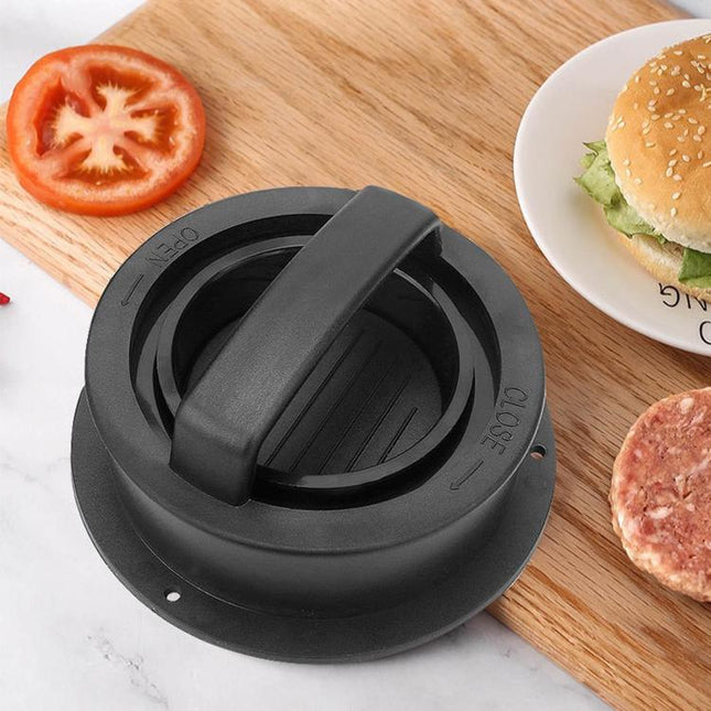 LsCook Hamburger Meat Press Tool Patty Maker Mold Cutlet, 2PCS Black