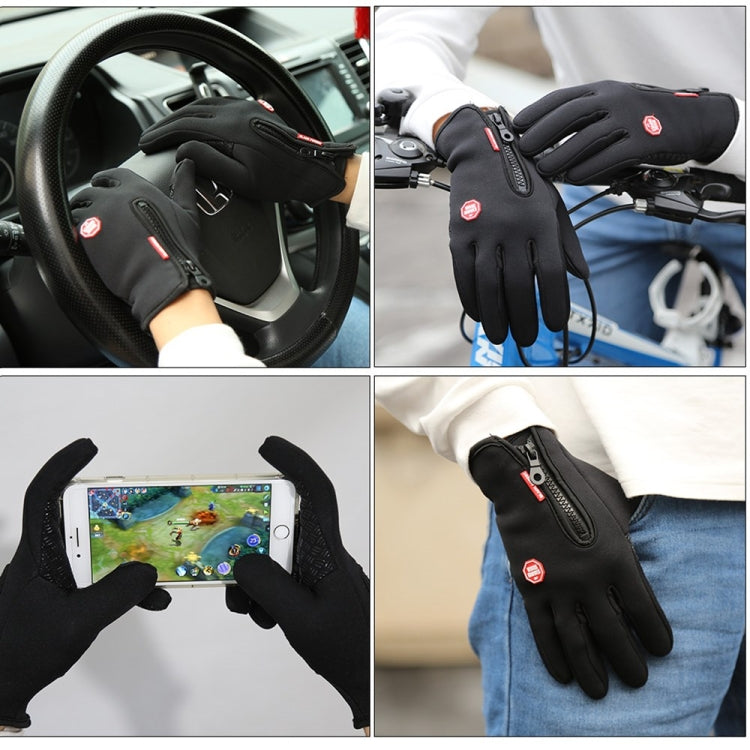Outdoor Sports Hiking Winter Leather Soft Warm Bike Gloves For Men Women, L, M, S, XL