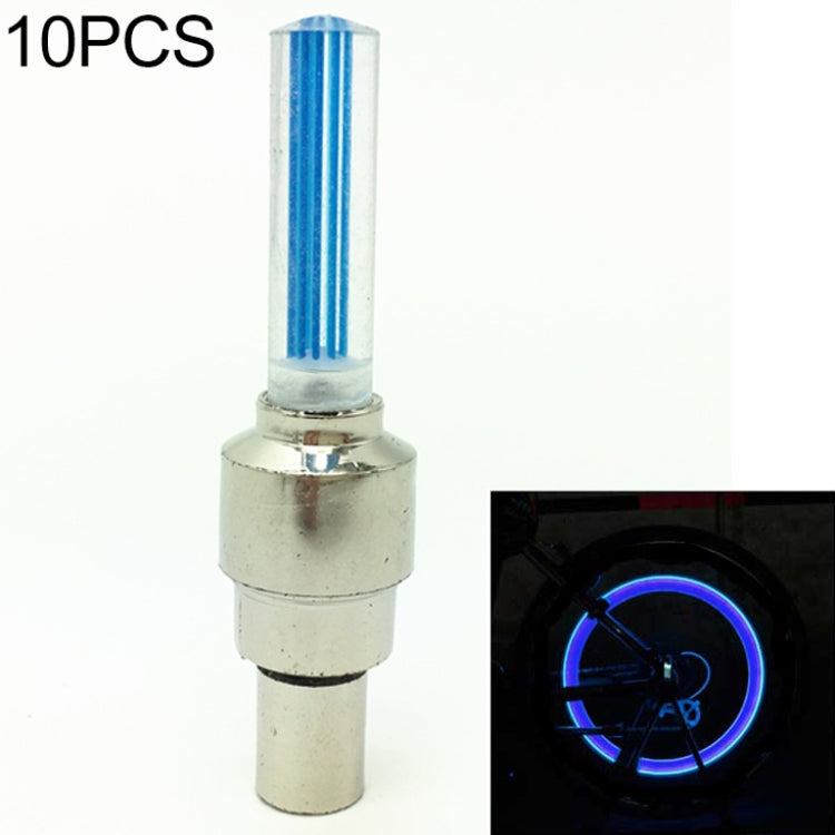 10 PCS LED Bicycle Lights Wheel Tire Valve Caps Bike Accessories Cycling Lantern Spokes Lamp, Blue, Green, Red, Yellow