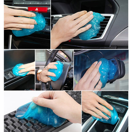 Car Clean Glue Gel Sticker, Sky Blue, Yellow, Transparent