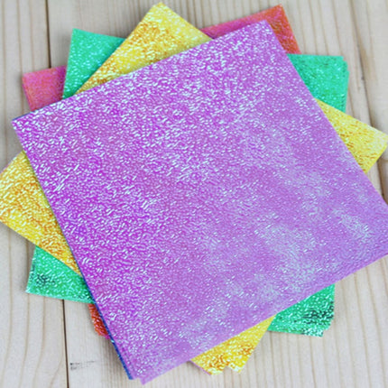 Square Single-Sided Flash Folding Paper Children Handmade DIY Scrapbooking Craft Decoration, 7 x 14cm (50sheets), 10 x 10cm (50sheets), 15 x 15cm (50sheets)