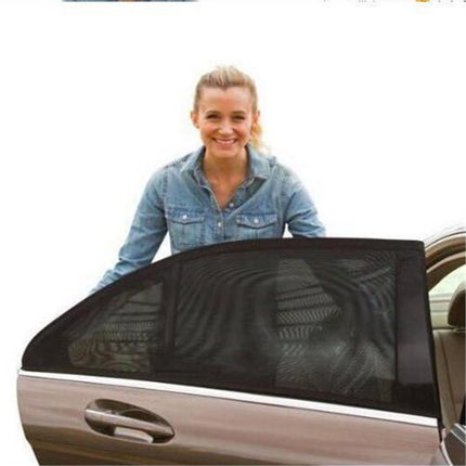 Auto Car Window Mesh Shield Sunshade Visor Net Mosquito Repellent UV Protection Window Covers