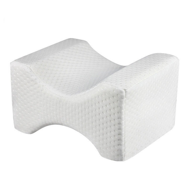Orthopedic Memory Foam Knee Wedge Pillow for Sleeping Sciatica Back Hip Joint Pain Relief Contour Thigh Leg Pad Support Cushion, White, Grey grid, Navy Blue grid, White+bandage, Grey grid+bandage, Navy blue grid+bandage, The reversible gel+white       ...