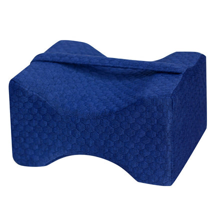 Orthopedic Memory Foam Knee Wedge Pillow for Sleeping Sciatica Back Hip Joint Pain Relief Contour Thigh Leg Pad Support Cushion, White, Grey grid, Navy Blue grid, White+bandage, Grey grid+bandage, Navy blue grid+bandage, The reversible gel+white       ...