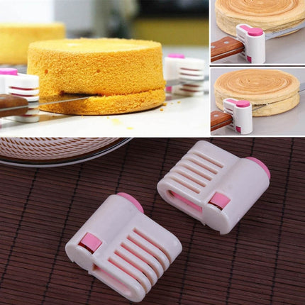 4 PCS DIY Cake Slicers 5 Layers Cake Pie Slicer, 4 PCS DIY Cake Slicers (Pink)