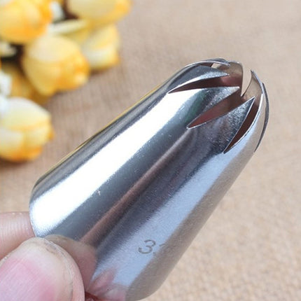 Large Size Icing Piping Shape Nozzle Cake Cream Decoration Head Bakery Pastry Tips Stainless Steel Decorating Tool Bakeware, 5 PCS Icing Piping