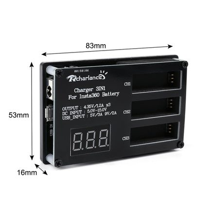 Micro USB 3 PCS Battery Charger for Insta360 ONE X Panoramic Camera, Eu Plug, Us Plug