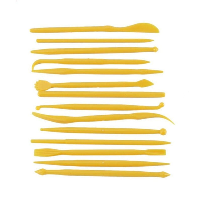 2 Sets Mini Fondant Styling Engraving Group Tools Cake Engraving Pen, 28 PCS Yellow, 28 PCS Rose Red, 28 PCS Pink