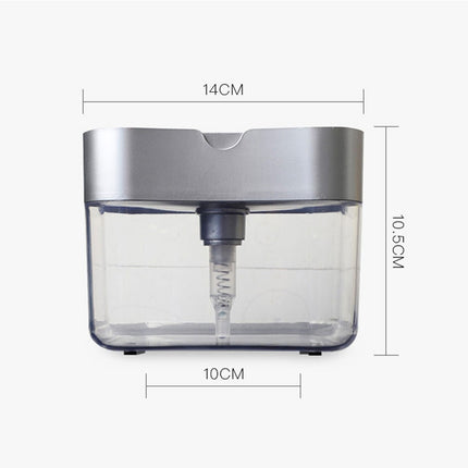 Press Soap Dispenser Kitchen Detergent Wash Presser, Gray, Silver