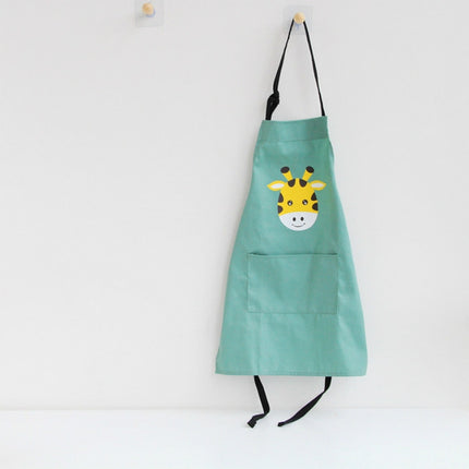 Cartoon Animal Cotton Sleeveless Smock Parent-child Apron, Children Apron S, Adult Apron L