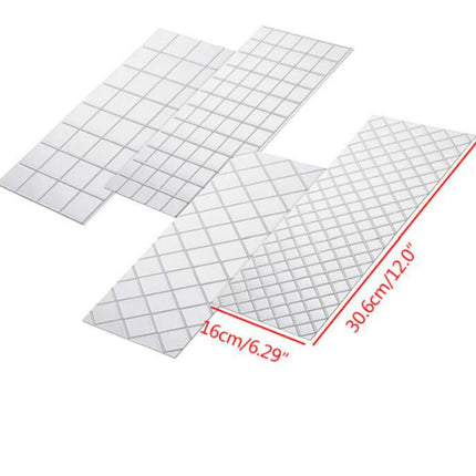 2 Sets DIY Cake Mold Wexture Fondant Printing Mold, Plaid pattern, Roll rattan