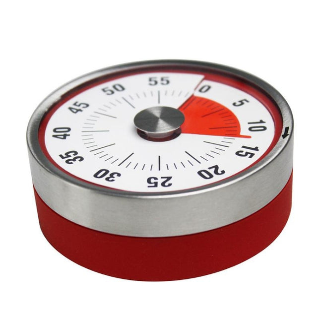 Kitchen Timer Countdown Timer with Magnetic Stainless Steel Timer, 8cm Red, 6cm Black