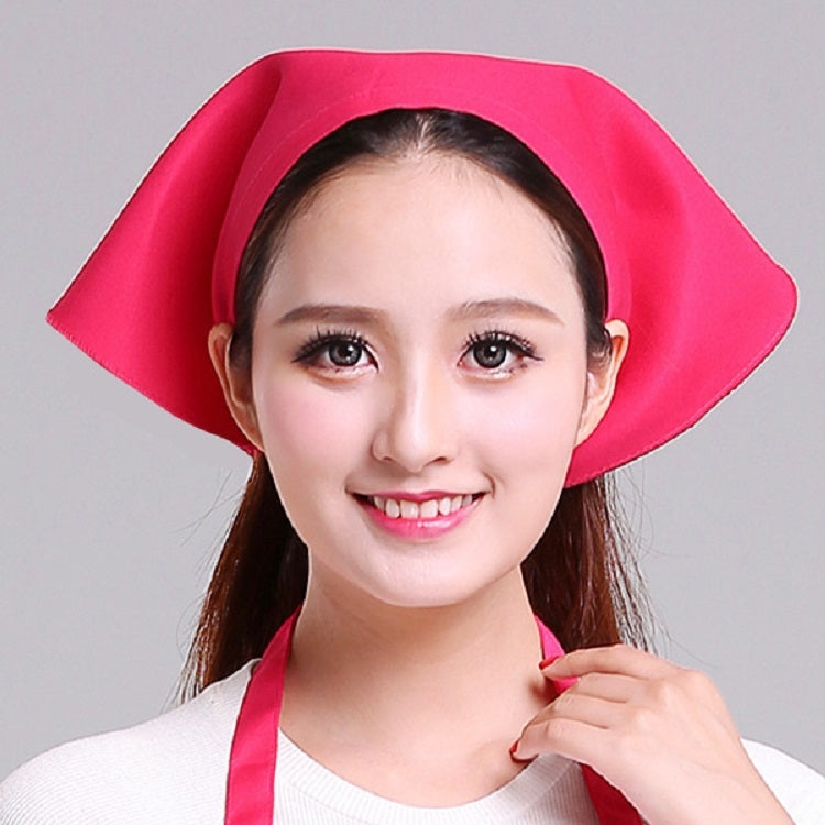 Waiter Men and Women Kitchen Work Turban Hat Triangle Scarf Chef Hat, Adjustable