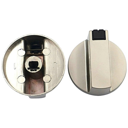 2 PCS Universal Metal Rotary Switch Control Knobs Replacement Accessories for Home Kitchen Gas Stove, 2 PCS Shaft Diameter 6mm