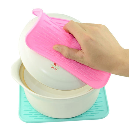 Thicken Colorful Silicone Insulation Mat European Anti-burning Pot Pad Table Waterproof  Phone Pad