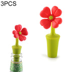 3 PCS Red Sun Flower Beer Stopper / Red Sun Flower