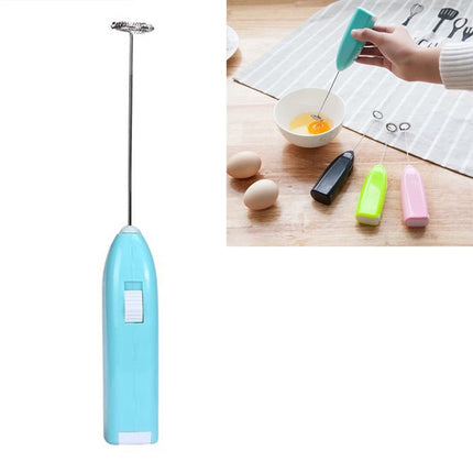 Electric Handheld Home Kitchen Egg Beater Mini Stainless Steel Egg Coffee Milk Tea Blender