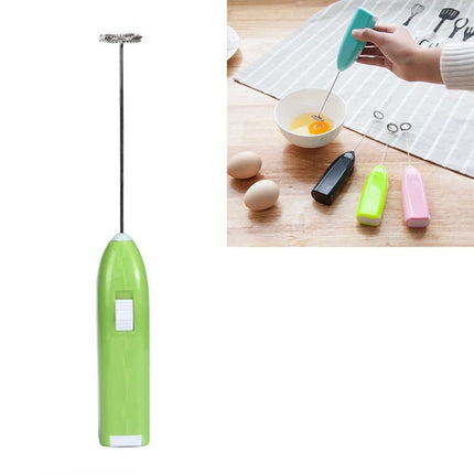 Electric Handheld Home Kitchen Egg Beater Mini Stainless Steel Egg Coffee Milk Tea Blender