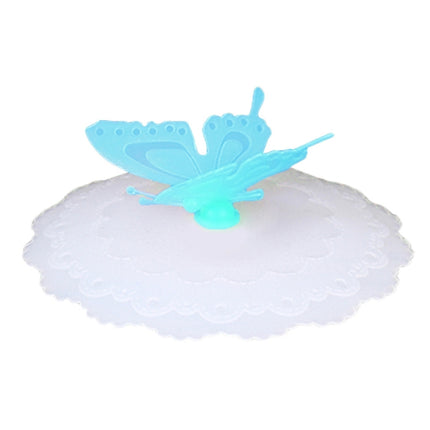 2 PCS Creative Dustproof Silicone Butterfly Transparent Lace Cup Cover