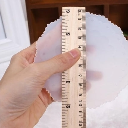 2 PCS Creative Dustproof Silicone Butterfly Transparent Lace Cup Cover