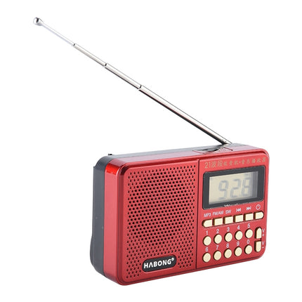 3 PCS HABONG KK-170 Portable 21 Bands FM/AM/SW Radio Rechargeable Radio Receiver Speaker,  Support USB / TF Card / MP3 Music Player