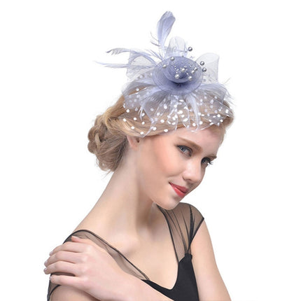 Handmade Bride Mesh Hair Accessories Wedding Photo Hat Headwear, Red, Blue, Navy, Black, White, Gray, Pink, Beige