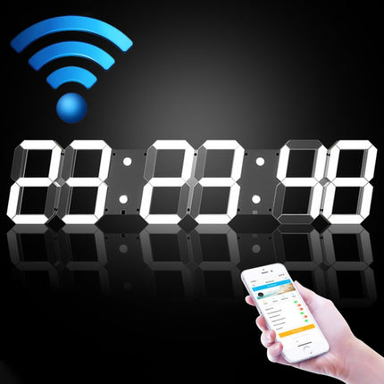 Creative LED Digital Wall Clock Multi-function WIFI Clock, 6 Bit Hollow WIFI, 6 Bit Sealed Box WIFI