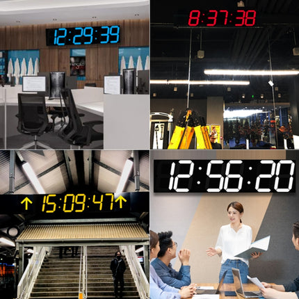 Creative LED Digital Wall Clock Multi-function WIFI Clock, 6 Bit Hollow WIFI, 6 Bit Sealed Box WIFI