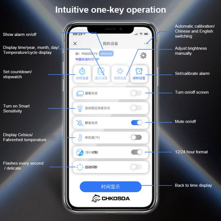 Creative LED Digital Wall Clock Multi-function WIFI Clock, 6 Bit Hollow WIFI, 6 Bit Sealed Box WIFI