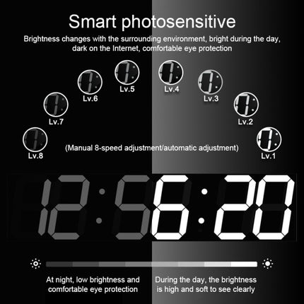 Creative LED Digital Wall Clock Multi-function WIFI Clock, 6 Bit Hollow WIFI, 6 Bit Sealed Box WIFI