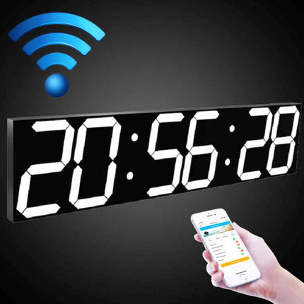 Creative LED Digital Wall Clock Multi-function WIFI Clock, 6 Bit Hollow WIFI, 6 Bit Sealed Box WIFI